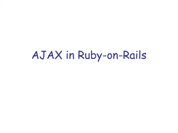 AJAX in Ruby-on-Rails