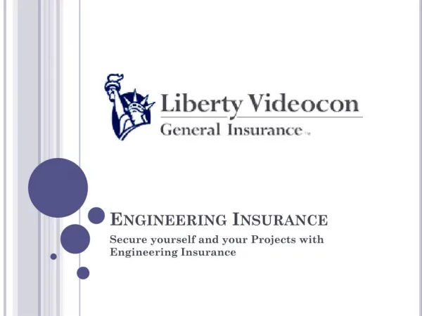 Secure yourself and your Projects with Engineering Insurance