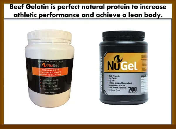 Nutritional Health Benefits of Gelatin
