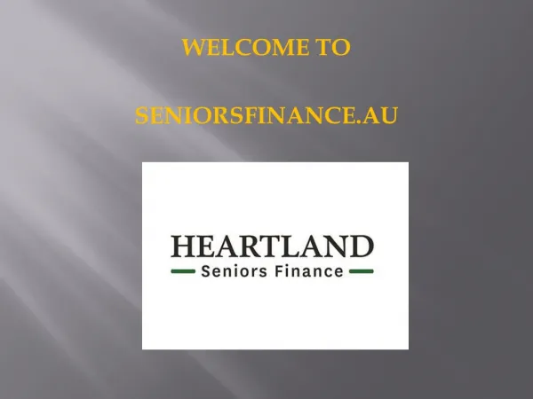 Heartland Seniors Finance – Reverse mortgage fees