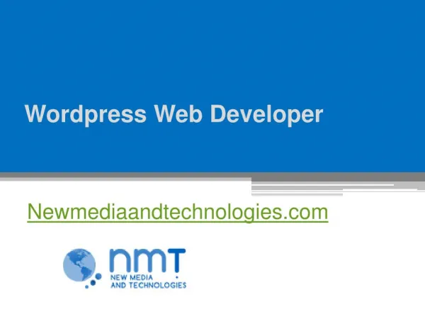 Wordpress Web Developer - Newmediaandtechnologies.com