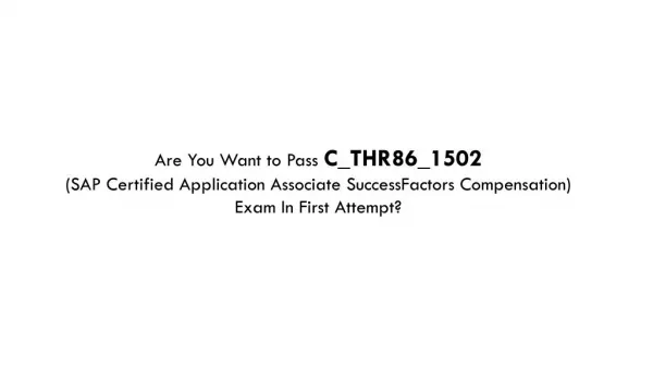 C_THR86_1502 Practice Test Questions Dumps