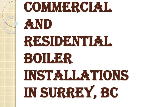 Accolade Commercial & Residential Boiler Repair and Installations services