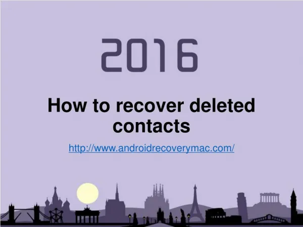 How to recover deleted contacts