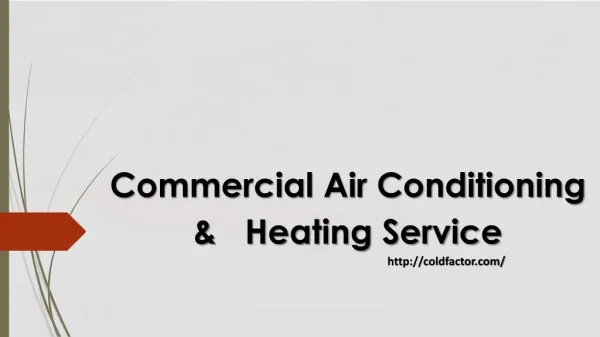 Commercial Air Conditioning and Heating Service