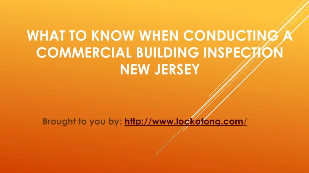 what to know when conducting a commercial building inspection new jersey