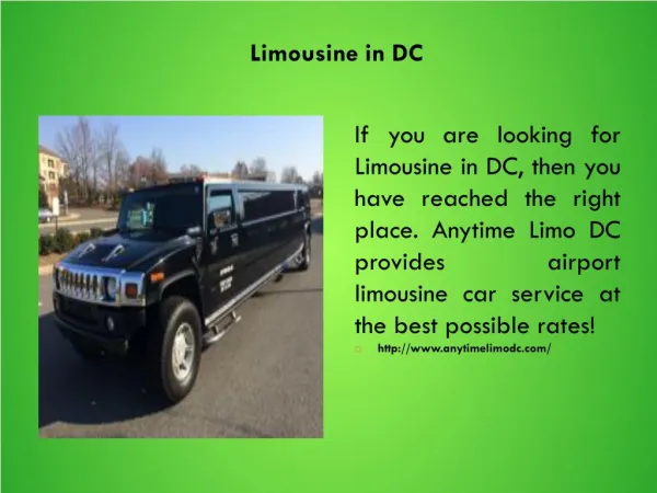 Limousine in DC