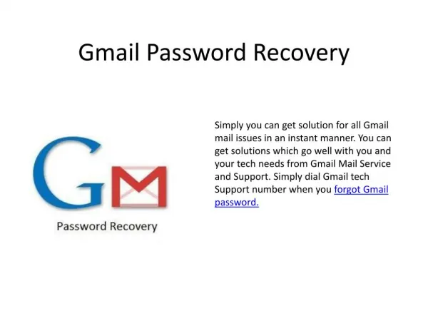Do you forgot Gmail password get customer support
