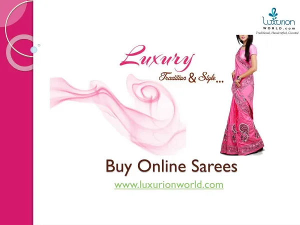 Buy Latest Aari Work Sarees Online From Luxurionworld