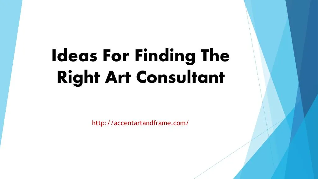 ideas for finding the right art consultant