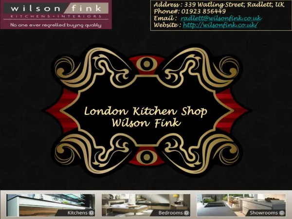 Kitchen Shop in London | Bespoke Kitchens London | Wilson Fink
