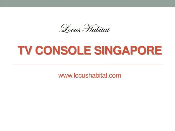 TV Console Singapore - www.locushabitat.com