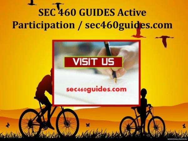 SEC 460 GUIDES Active Participation / sec460guides.com
