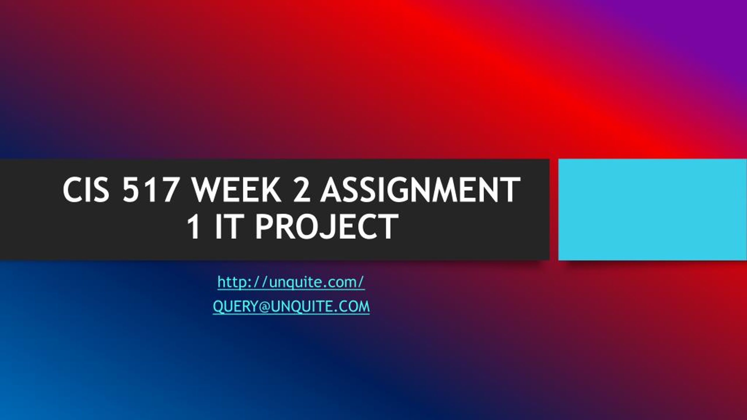 PPT - CIS 517 WEEK 2 ASSIGNMENT 1 IT PROJECT PowerPoint Presentation ...