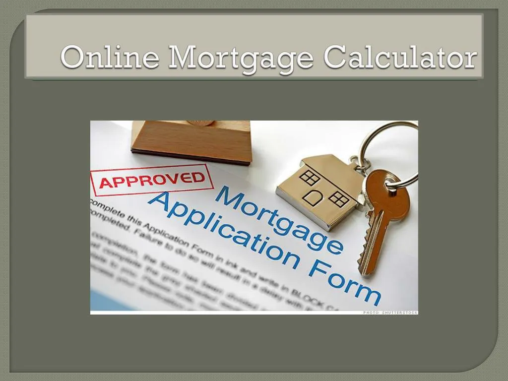 online mortgage calculator