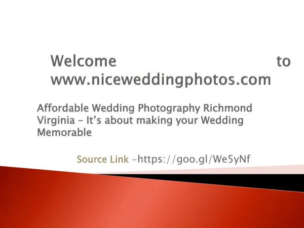 Affordable Wedding Photography Richmond Virginia – It’s about making your Wedding Memorable