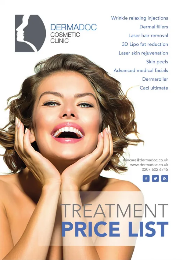 Treatment guide and Dermadoc Price List