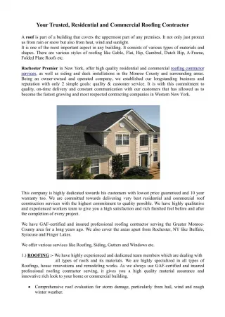 Roofing Company Rochester NY, Siding Contractor & Installation - slide 1