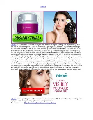 Vderma Your cells regenerate - slide 1