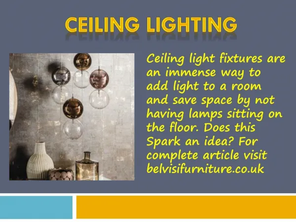 Ceiling lighting for living room