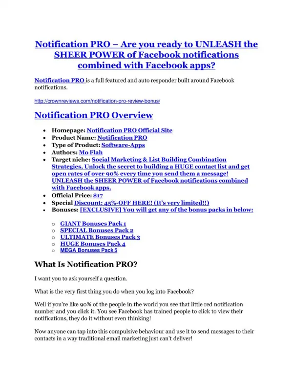 Notification PRO Review and (FREE) Notification PRO $24,700 Bonus
