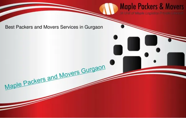 Packers and Movers Gurgaon - Maple Packers and Movers in Gurgaon
