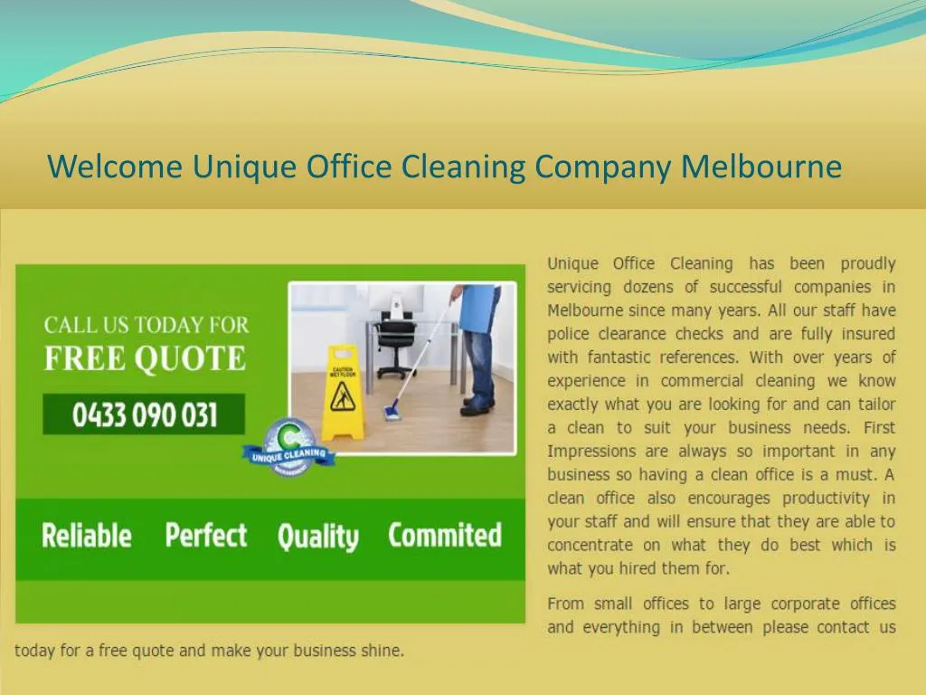 welcome unique office cleaning company melbourne