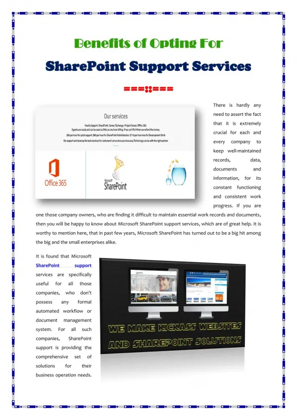 SharePoint Support Services