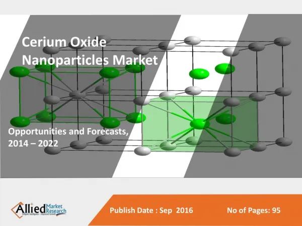 Cerium Oxide Nanoparticles Market to Reach $734 Million, Globally by 2022