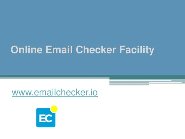 Online Email Checker Facility - www.emailchecker.io