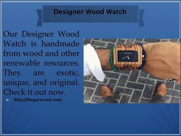 Designer Wood Watch