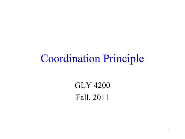 Coordination Principle