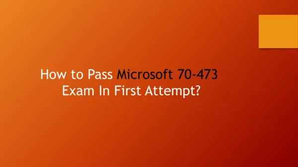 70-473 Real Exam VCE Questions Dumps