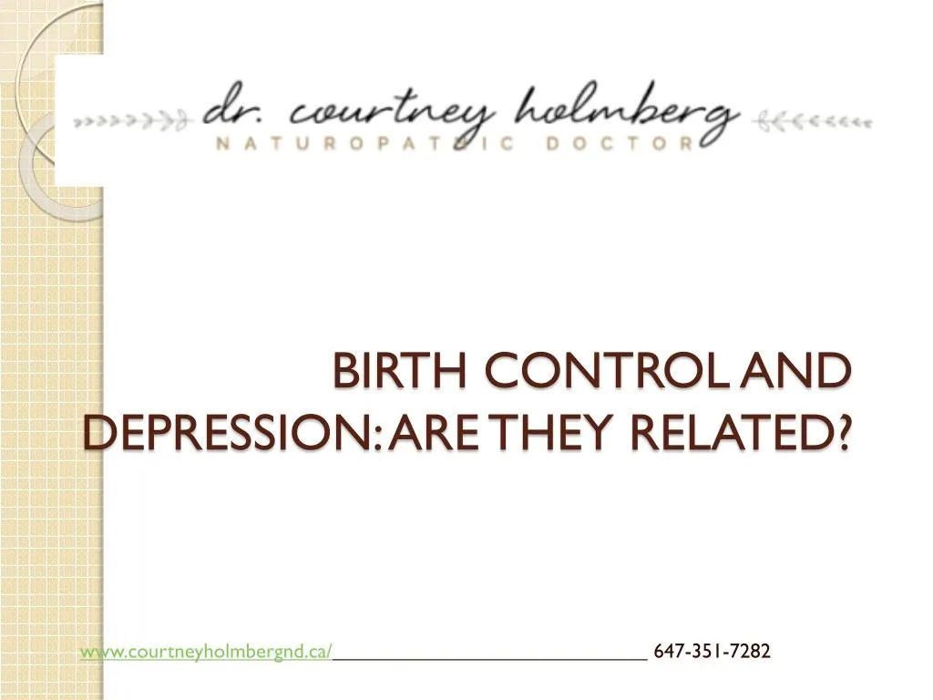 birth control and depression are they related
