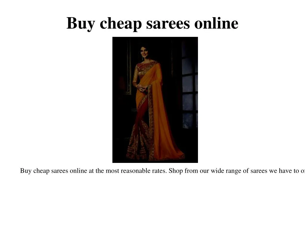 buy cheap sarees online