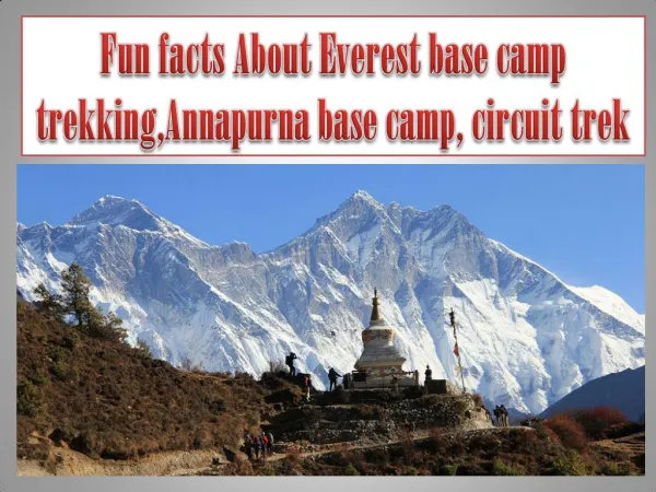Fun facts About Everest base camp trekking,Annapurna base camp, circuit trek