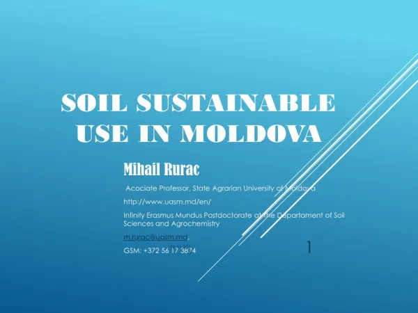 Soil use in Moldova
