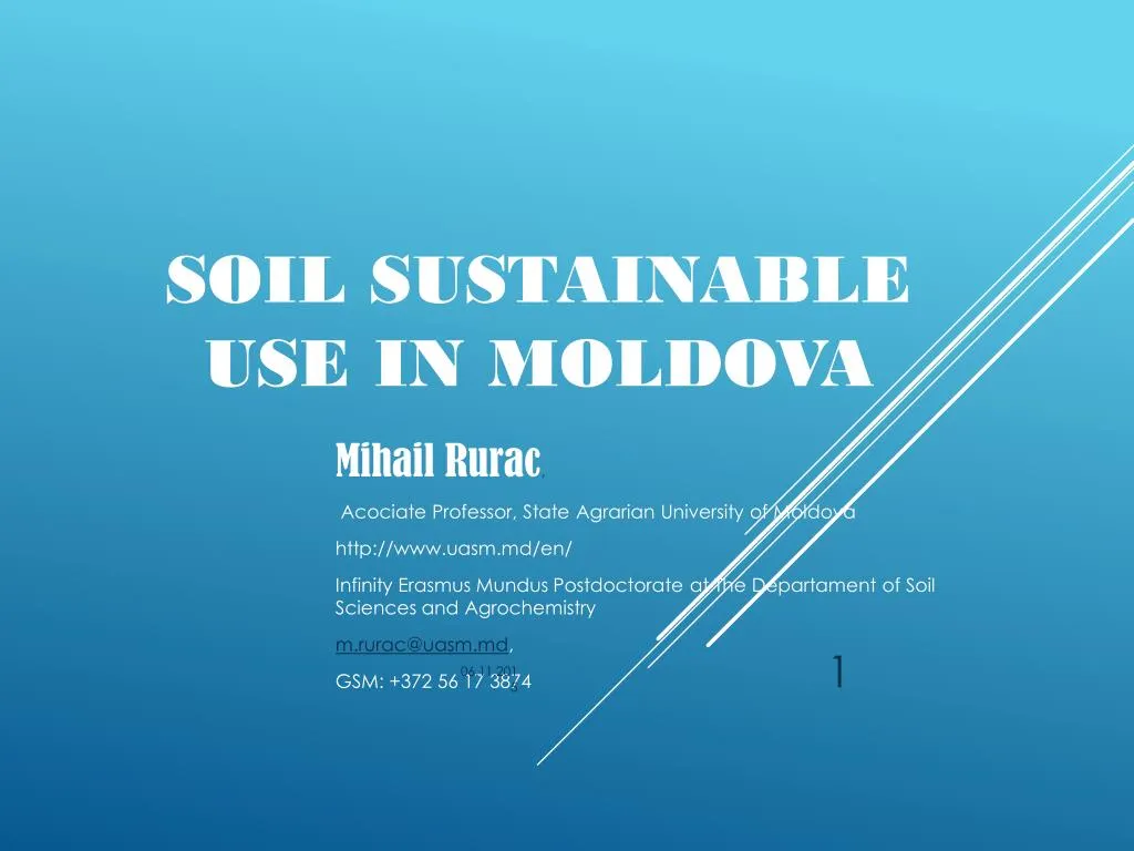soil sustainable use in moldova
