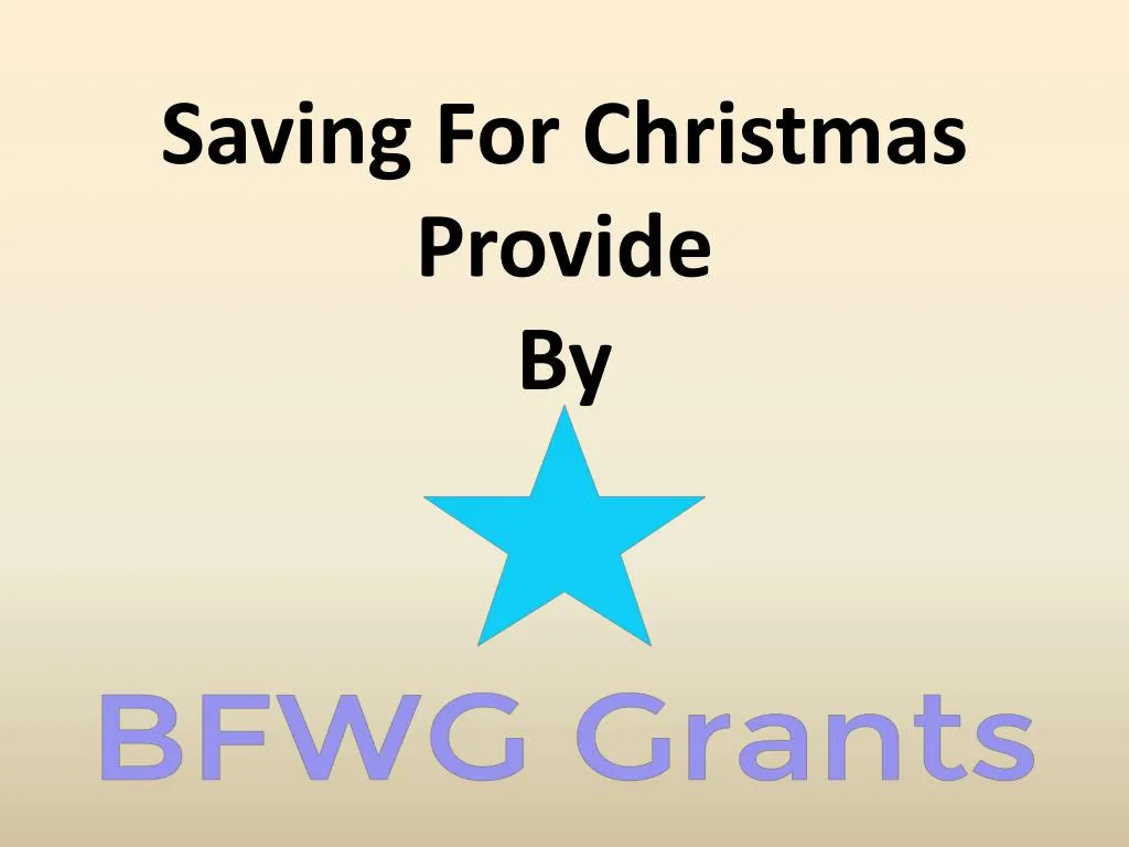 saving for christmas provide by