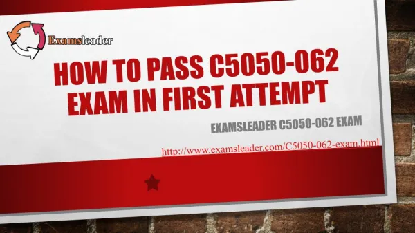 Examsleader C5050-062 Real Exam Questions