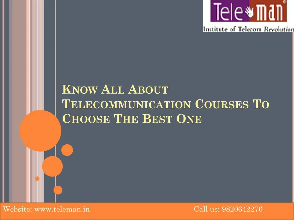 know all about telecommunication courses to choose the best one