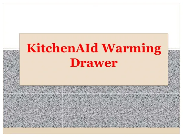 KitchenAid Warming Drawer In Malaysia