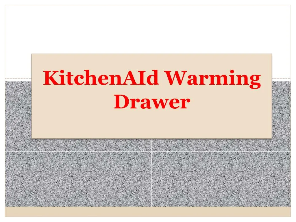 kitchenaid warming drawer