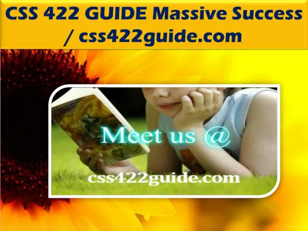 CSS 422 GUIDE Massive Success / css422guide.com