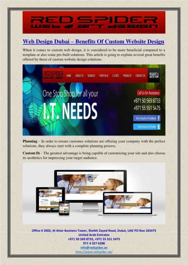 Web Design Dubai – Benefits Of Custom Website Design
