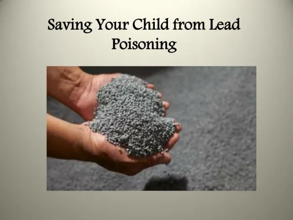 Saving Your Child from Lead Poisoning