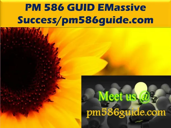 PM 586 GUIDE EMassive Success/pm586guide.com