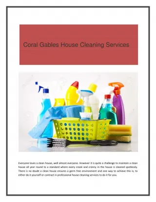 Coral Gables House Cleaning