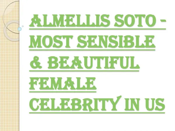 Most Sensible & Beautiful Female Celebrity in US