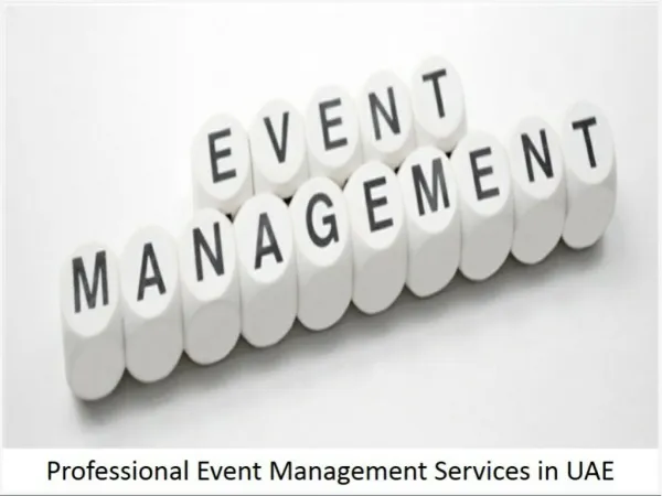 Professional Event Management Services in UAE